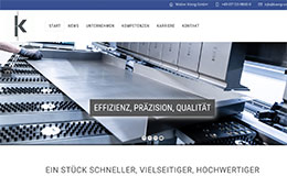 CMS Software + Design für König Metalverarbeitung in Hochdorf